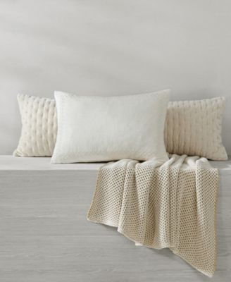 Pure Border Embroidery Decorative Pillow, 14" x 20"