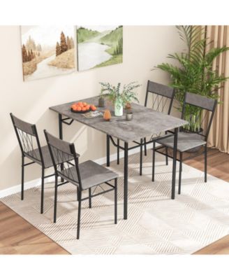 5-Piece Dining Table Set for 4 with Kitchen Table and 4 Dining Chairs
