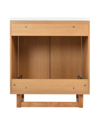 30" Bathroom vanity Set with Sink, Combo Cabinet, Bathroom Storage Cabinet, Solid Wood Frame