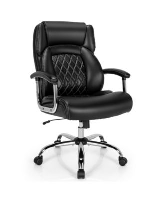 Height Adjustable Big and Tall Office Chair Computer Desk Chair with Metal Base