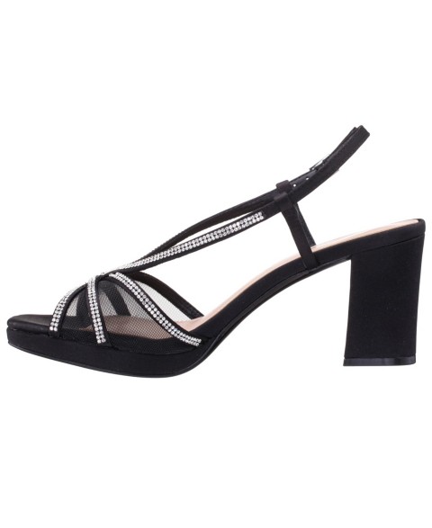 Женские сандалии Nina Women's Bonney Rhinestone Block Heel Dress Sandals