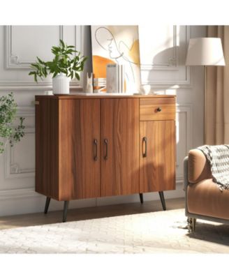 Sideboard Cabinet with 3 Doors and Pull out Drawer Adjustable Shelves