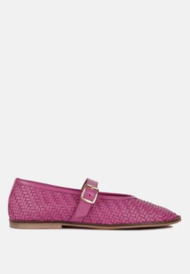 Rag and Co Womens Nazuka Handcrafted Real Suede Leather Flats