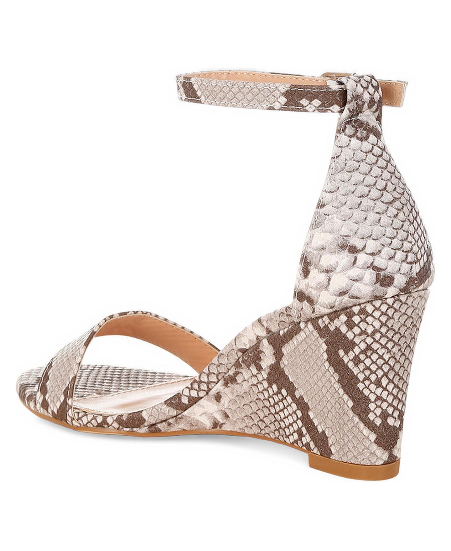Женские сандалии Rag & Co Kodor Snake Print Slim Wedge, цвет: Натуральный змеиный с принтом — фото 3