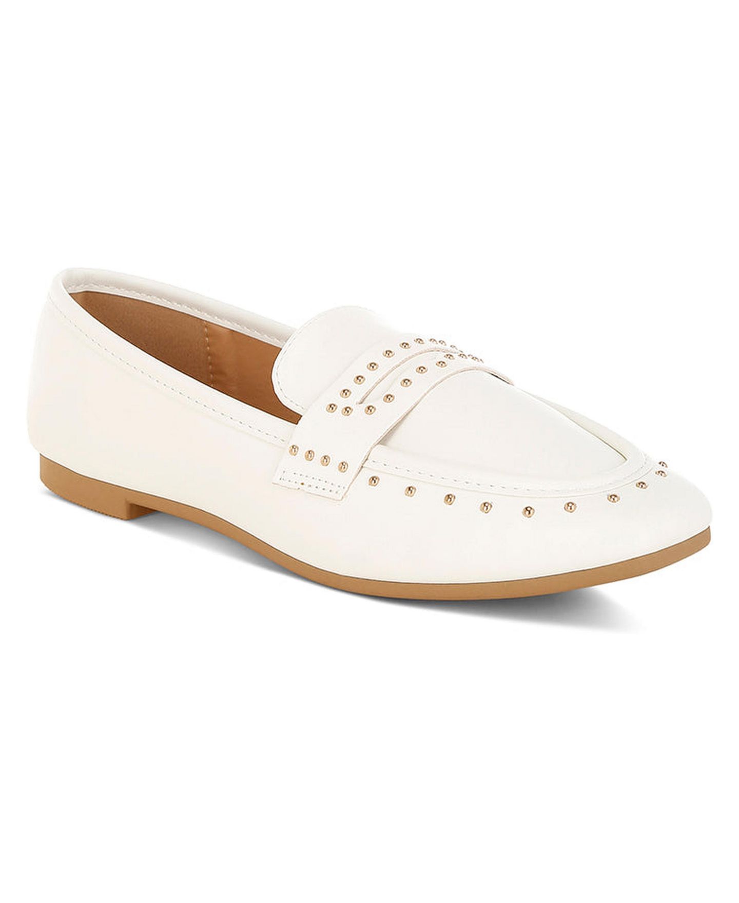 Женские туфли London Rag Dorlina Studded Faux Leather, цвет: Белый — фото 2