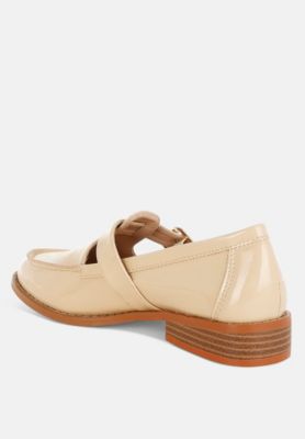 Rag and Co Womens Swenson Patent Pleather Mary Jane Loafers