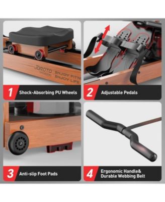 Rowing Machines for Home Use, Foldable Rower Machine with Bluetooth Monitor, Tablet Holder Water Rowing Machine