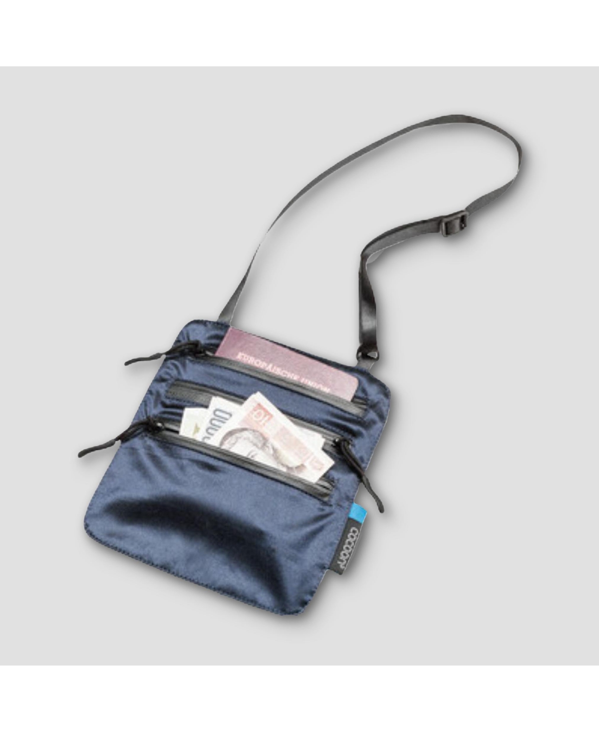 - Premium - Secret Neck Wallet Monsoon Silk Rfid - Night sky