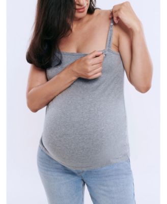 Plus Size Motherhood Clip Down Nursing Tank Top Cami - Motherhood