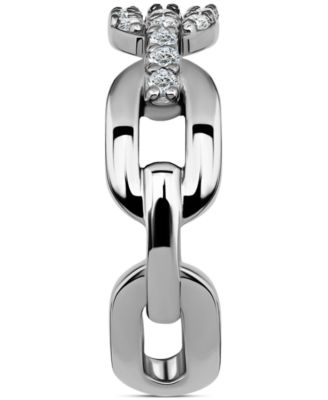 Cubic Zirconia Link Adjustable Toe Ring in Sterling Silver (also in 18k Gold-Plated Sterling Silver), Exclusively at Macy's