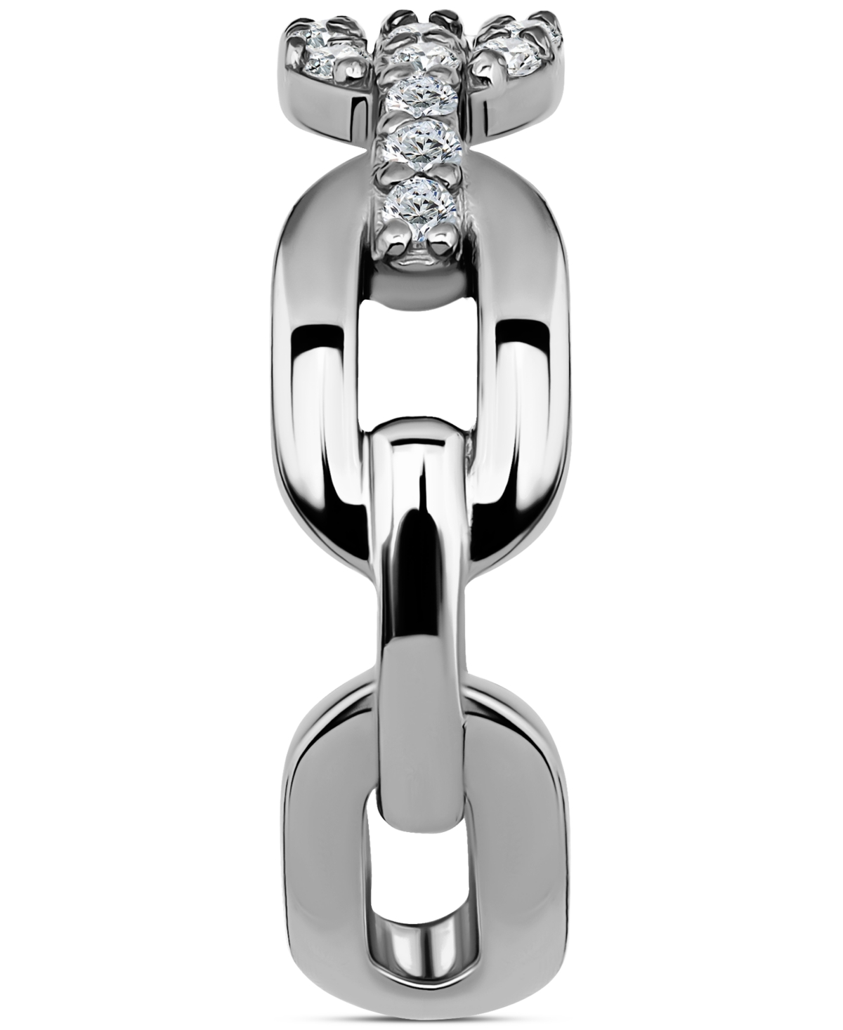 GIANI BERNINI CUBIC ZIRCONIA LINK ADJUSTABLE TOE RING IN STERLING SILVER (ALSO IN 18K GOLD-PLATED STERLING SILVER) 