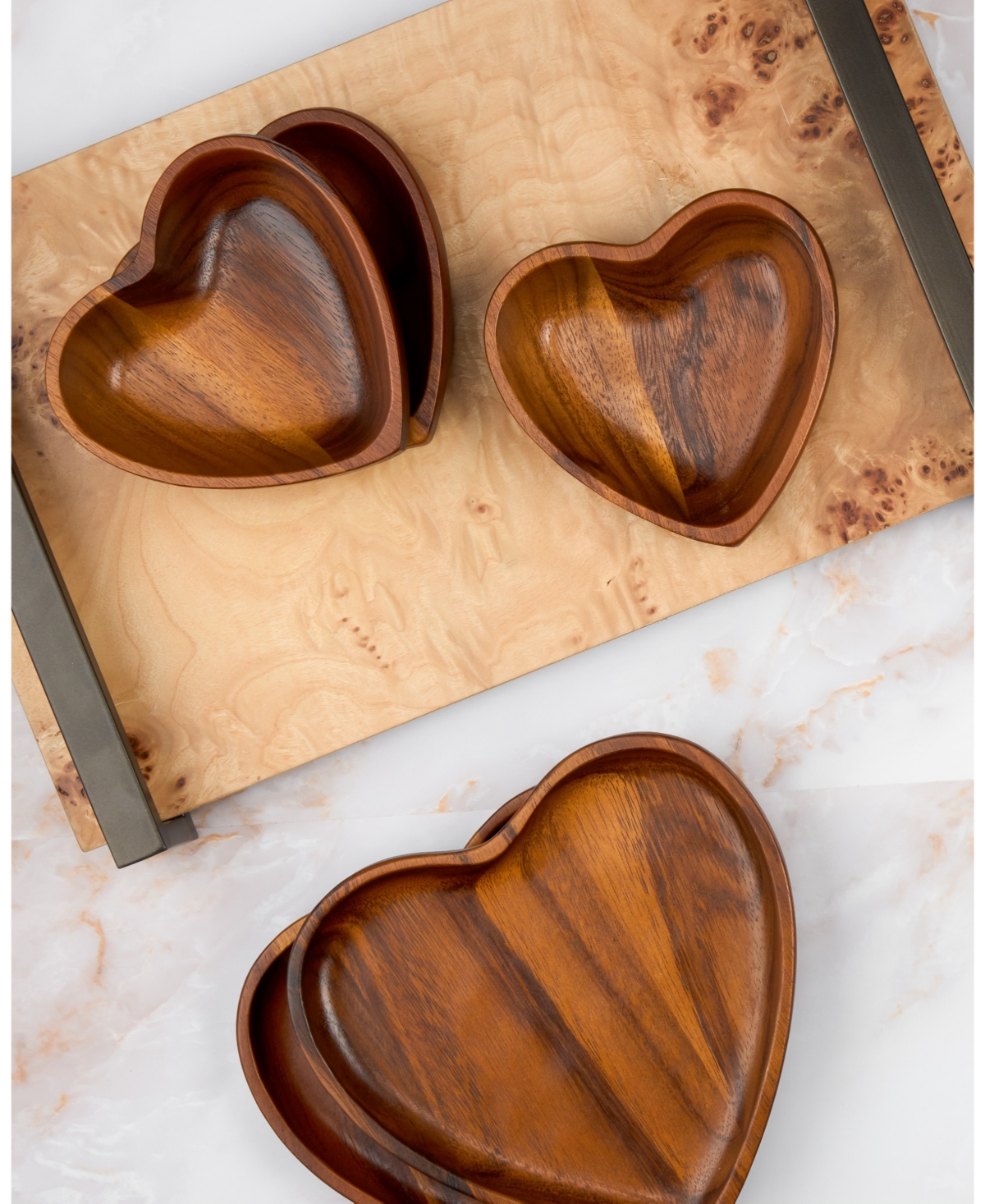 Nambe Eat Your Heart Out Small Bowls 3-pc. Set In Brown