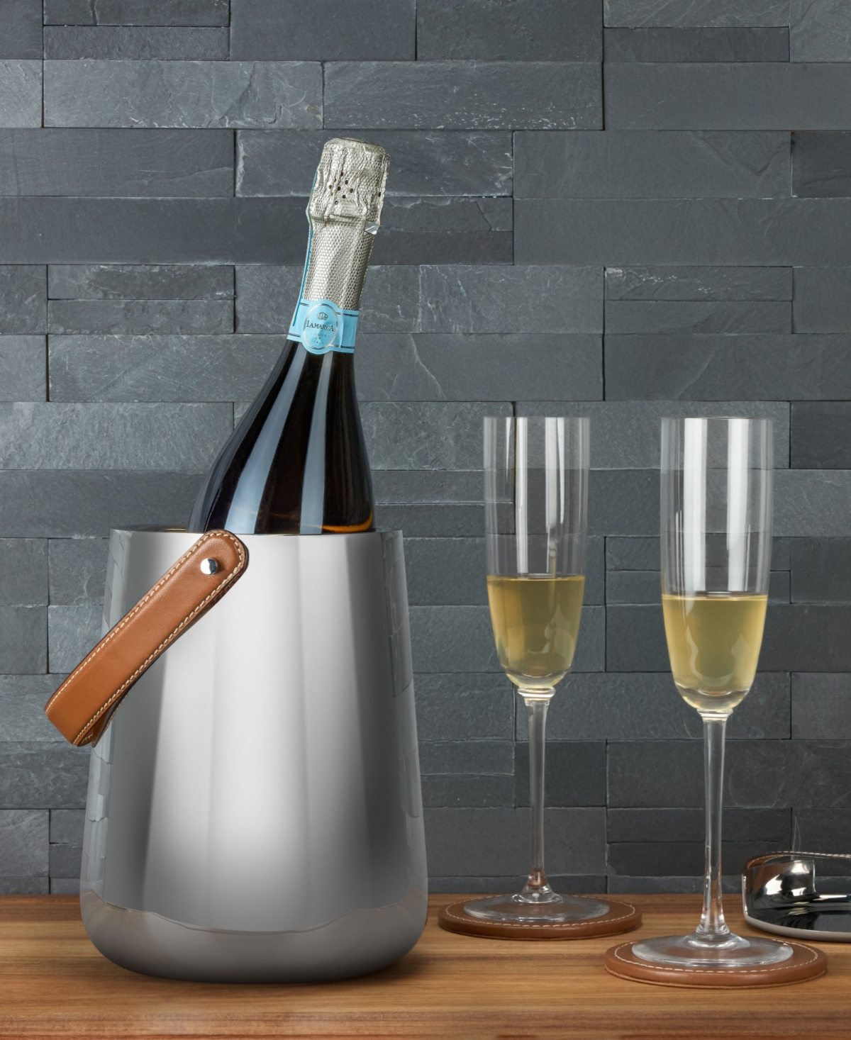 Nambe Tahoe Wine Chiller In Brown