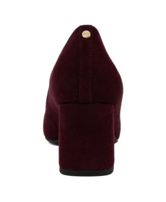 Women's Canal Pointed Toe Block Heel Dress Pumps