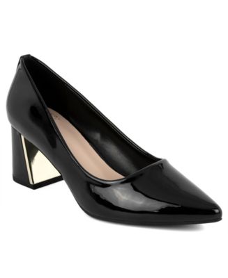 women dress pumps Easy Spirit Women's Marelyn eFlex Square Toe Block Heel - Black The clean silhouette works equally well with tailored trousers or your favorite pencil skirt Jones New York Women's Canal