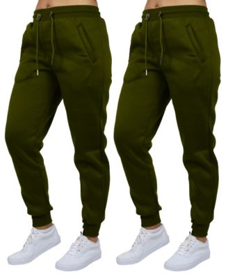 Women's Loose Fit Fleece Lined Jogger Sweatpants-2 Pack
