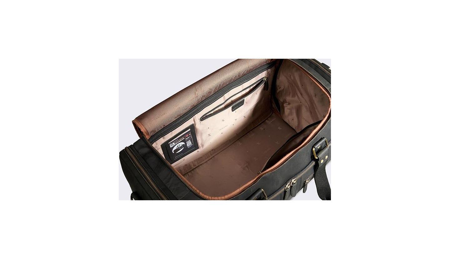 Мужская сумка Luxorro 100% Full Grain Leather Duffel - Only Duffel You will Need, цвет: Чёрный — фото 5
