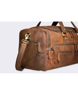 100% Full Grain Leather Duffel Bag - Only Duffel You will Need