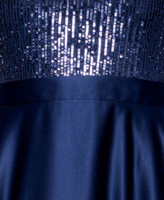 Petite Embellished Satin Gown