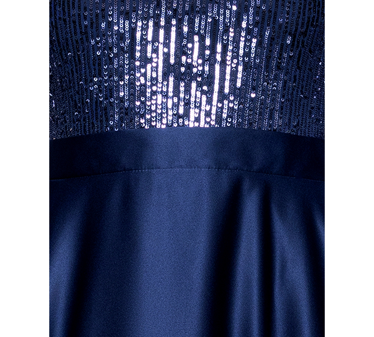 BETSY & ADAM PETITE EMBELLISHED SATIN GOWN 