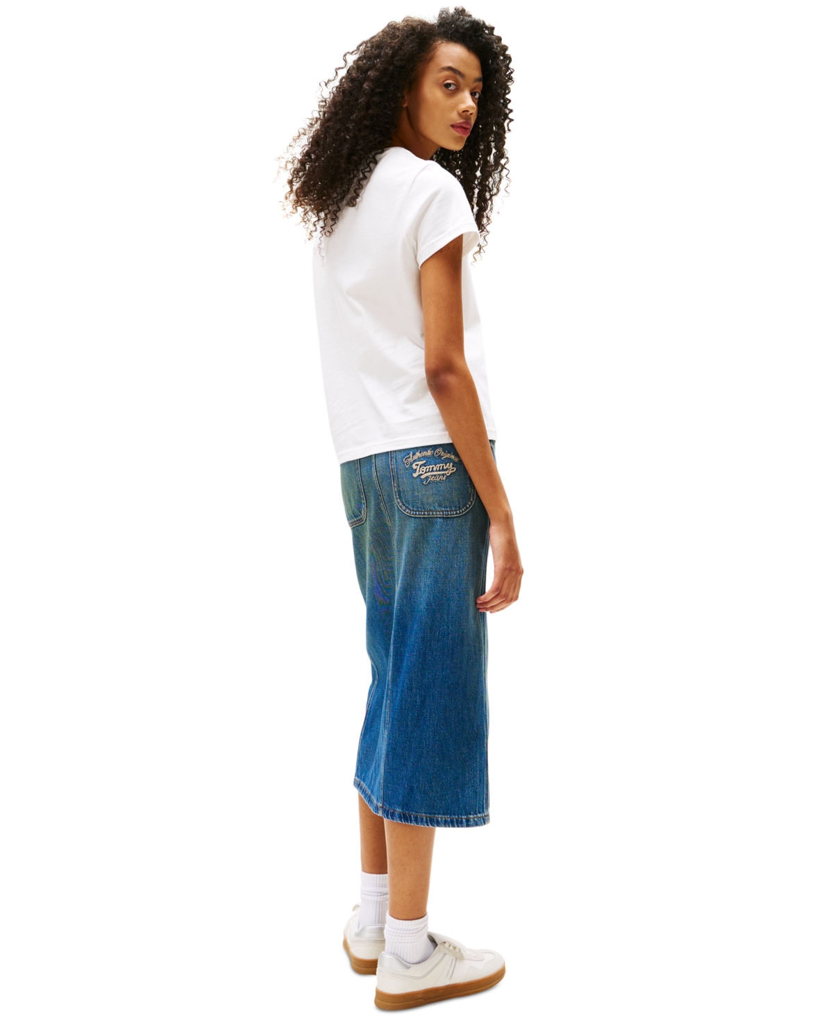 Tommy Jeans Women's Cotton Floral-Flag Graphic T-Shirt