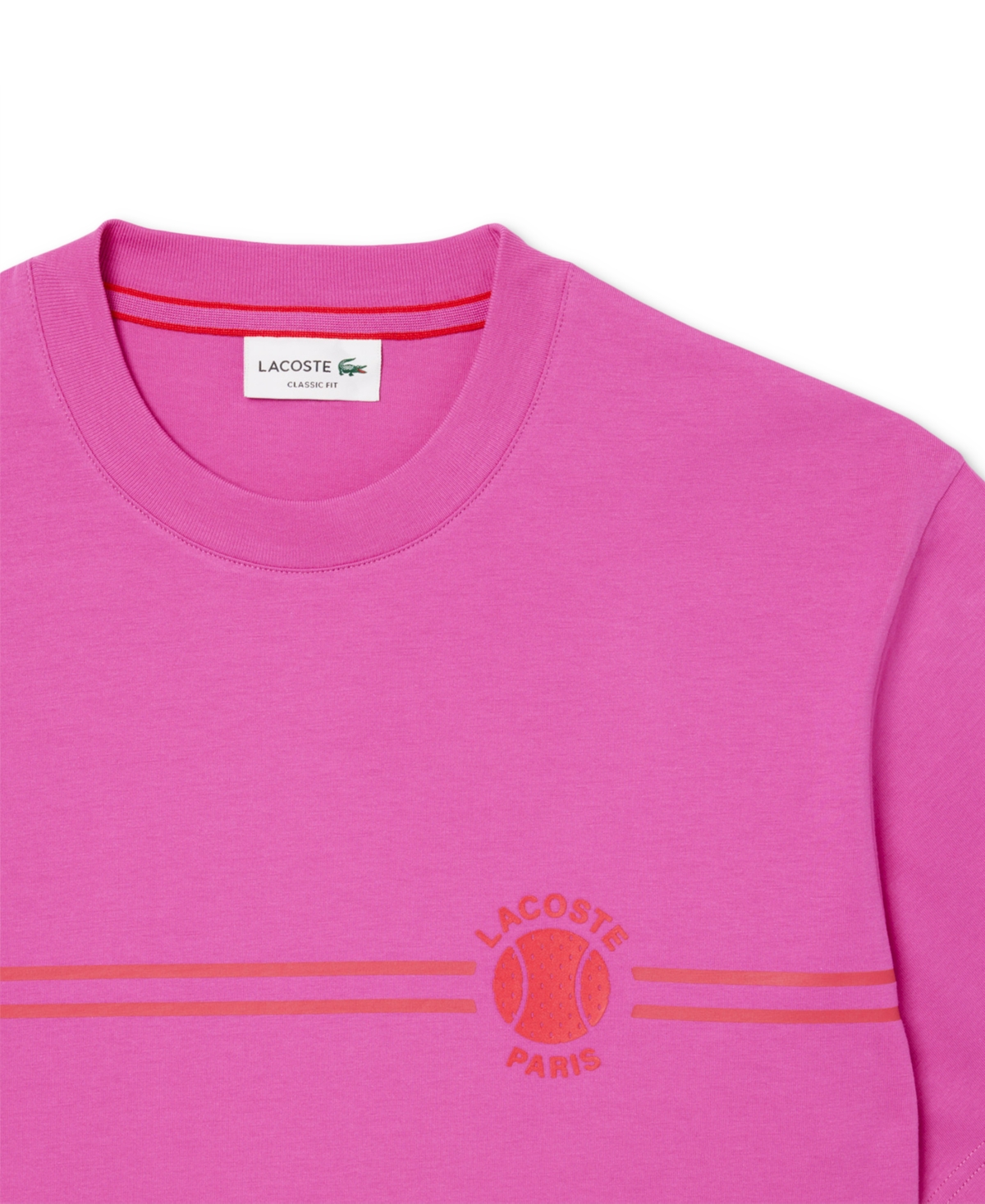 Shop Lacoste Men's Heritage Short Sleeve Graphic Tennis T-shirt