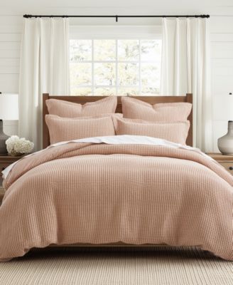 Mills Waffle Textured 3-Pc. Duvet Cover Set, King/California King