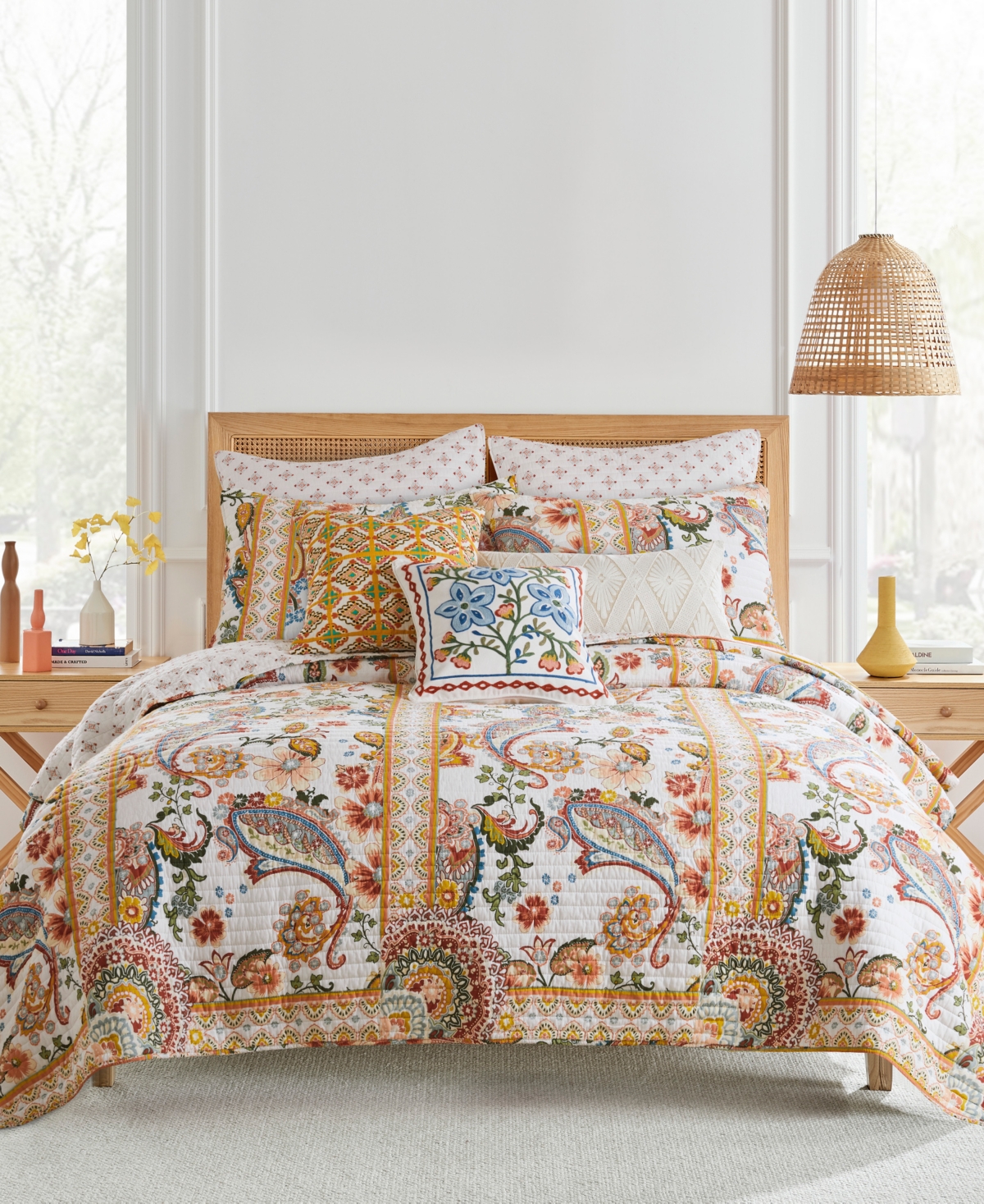 Levtex Bertelli Paisley Reversible 2-pc. Quilt Set, Twin/twin Xl In Off-white