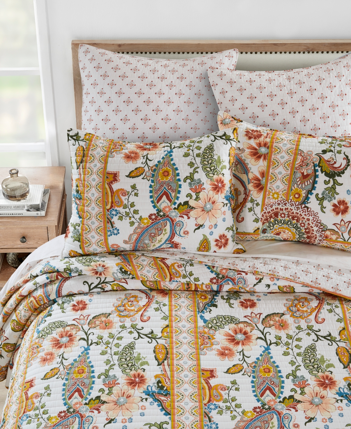 Levtex Bertelli Paisley Reversible 2-pc. Quilt Set, Twin/twin Xl In Off-white