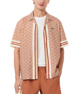 Lacoste - Men's Geo-Pattern Stripe Woven Shirt