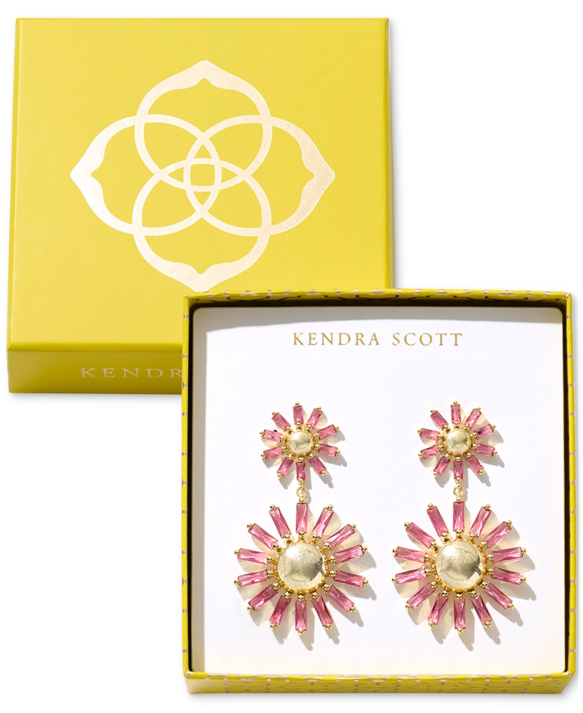 Macy's Flower Show Madison Daisy Dangle Earrings, Exclusively at Macy's - GOLD AZALEA OPALITE CRYSTAL