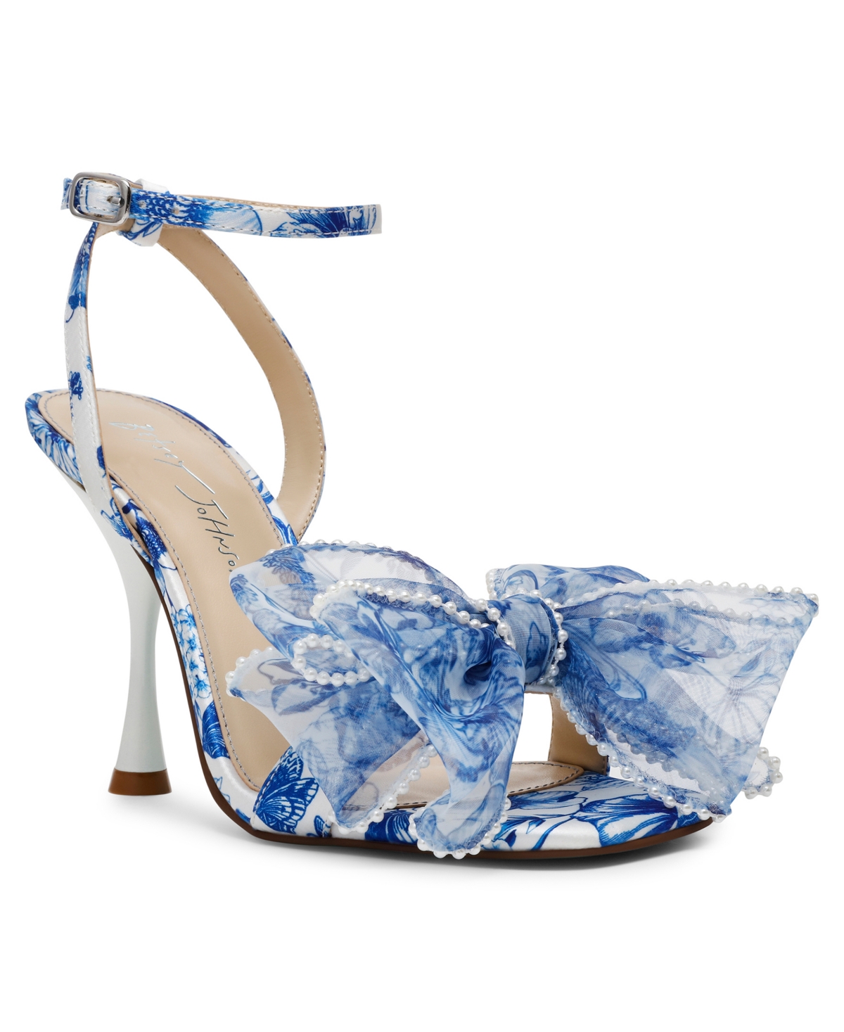 BETSEY JOHNSON WOMEN'S FAWN MESH BOW HEELED SANDALS 