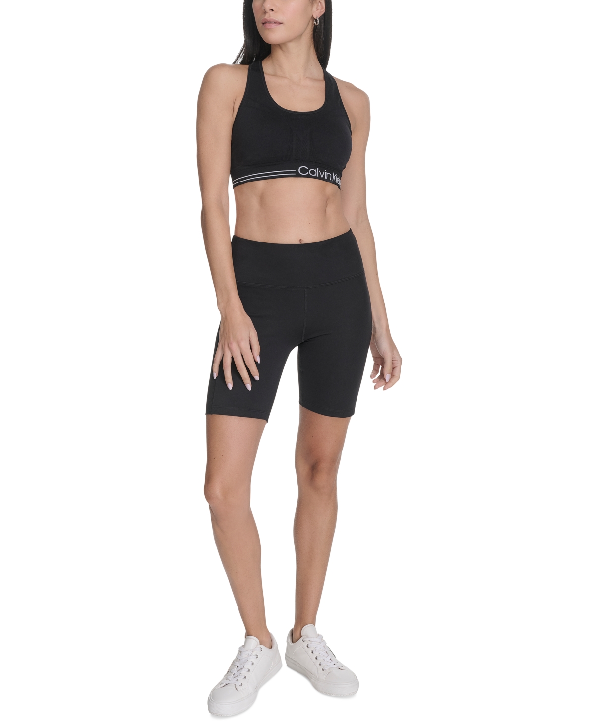 Calvin Klein Performance Women's Logo 7" Bike Shorts In Black