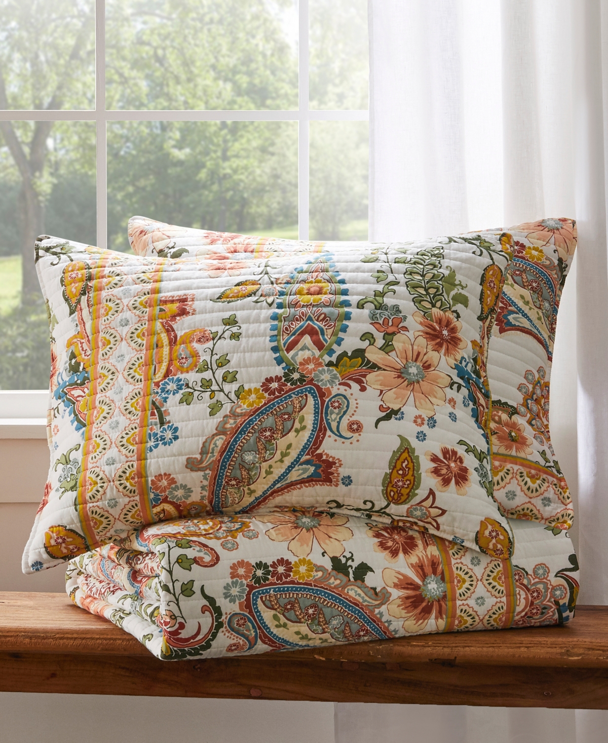 Levtex Bertelli Paisley Reversible 2-pc. Quilt Set, Twin/twin Xl In Off-white