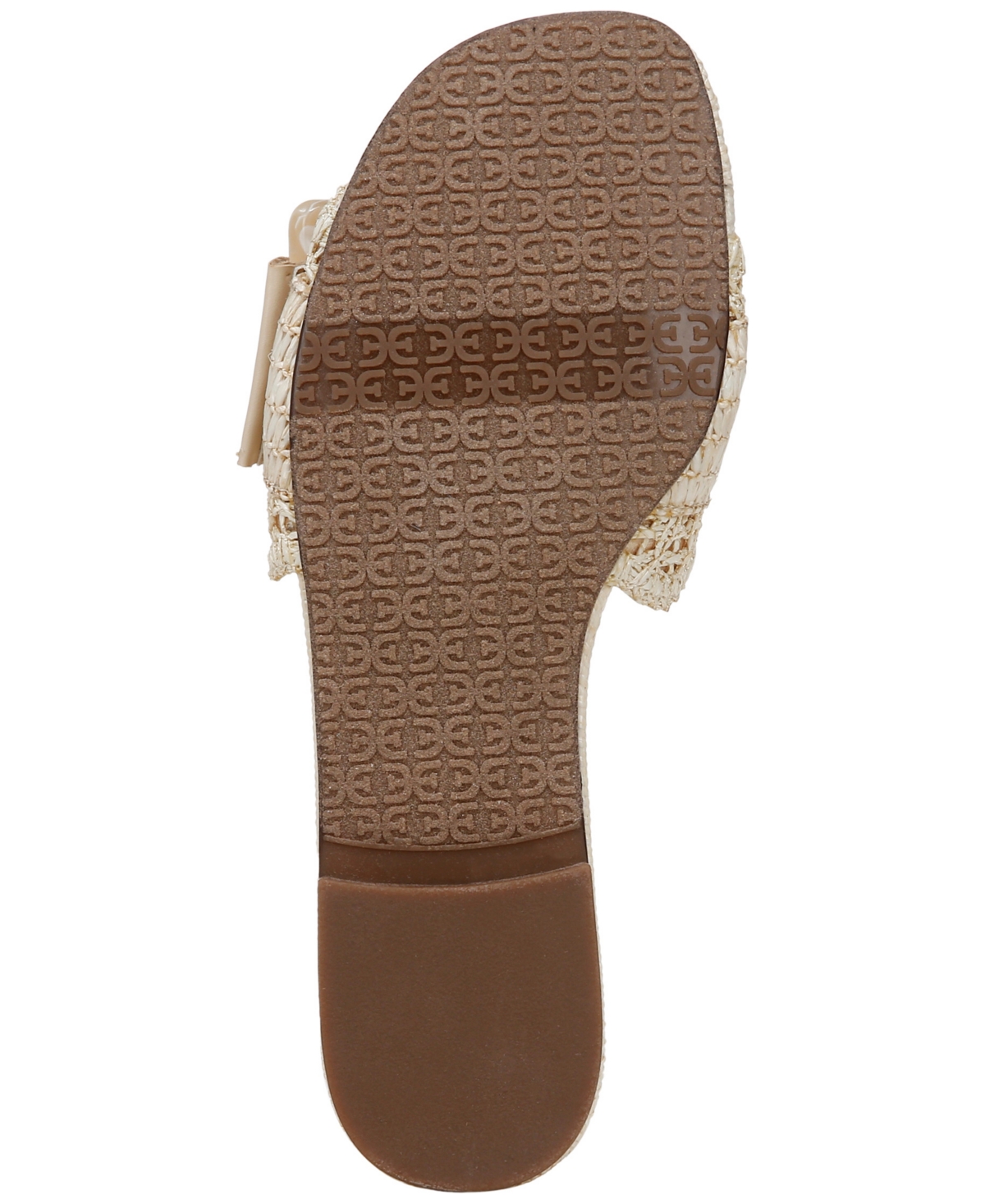 Shop Sam Edelman Women's Bambi Raffia Buckle Slide Sandals In Linen