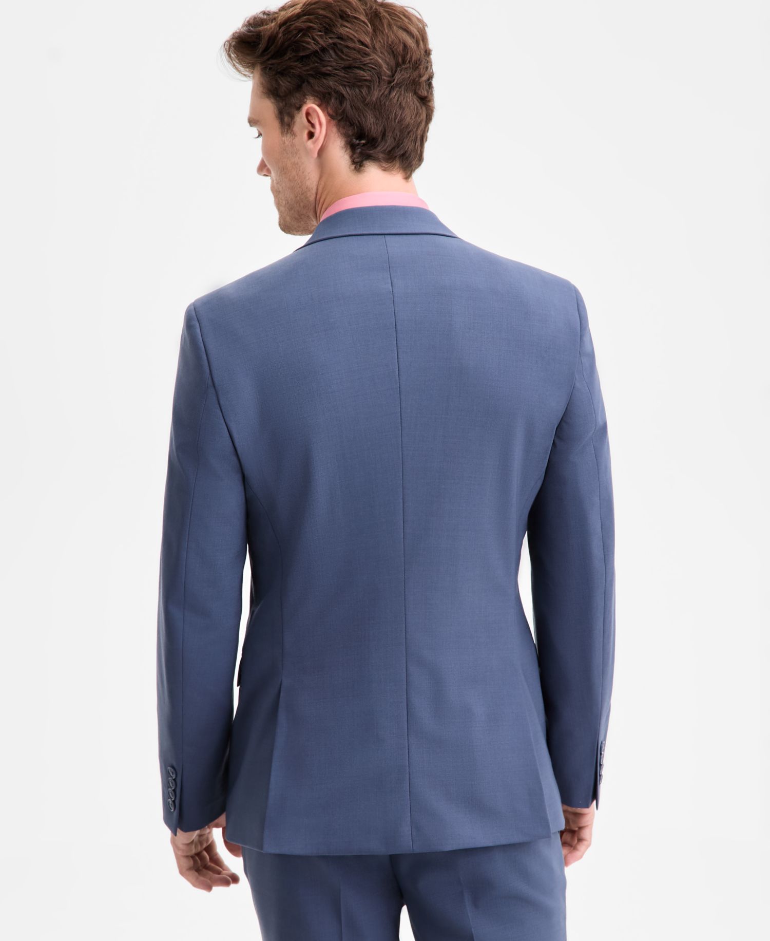 Men's Slim-Fit Wool-Blend Suit Separate Jacket