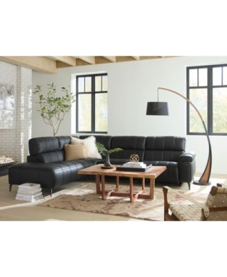 Wyndill 2-Pc. Leather Sectional with 1 Power Recliner, Exclusively at Macy's