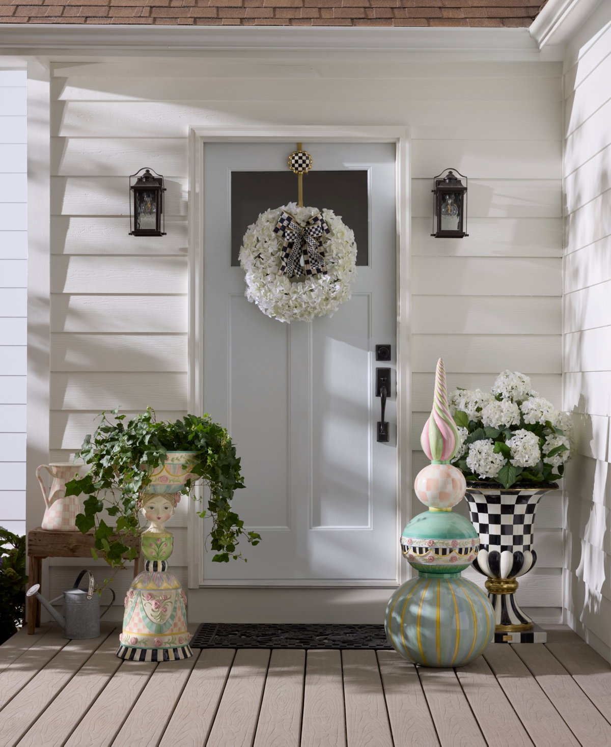 Mackenzie-childs Rosy Meadow Trophy Topiary In Multi