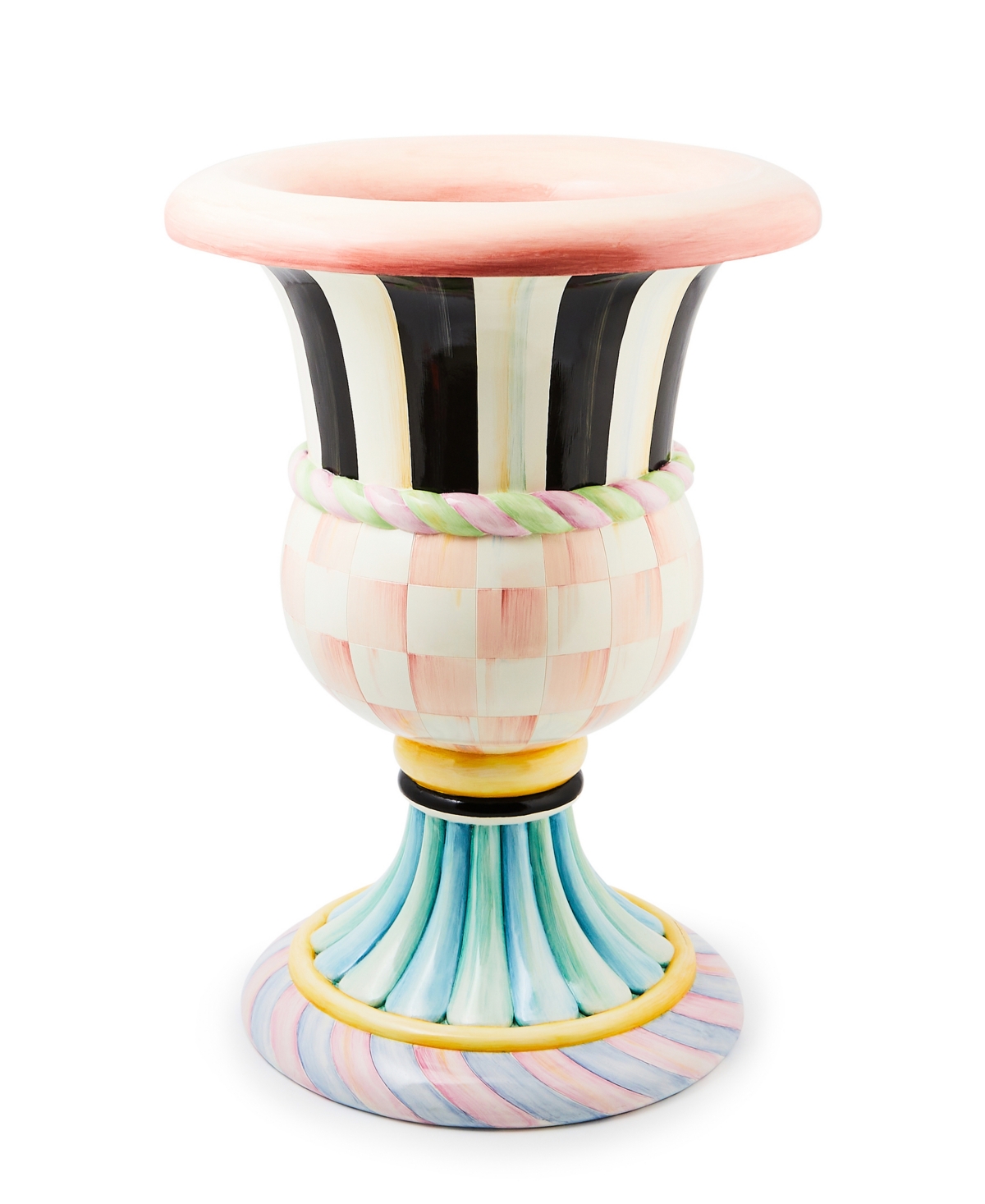 Mackenzie-childs Rosy Meadow Large Plant Urn