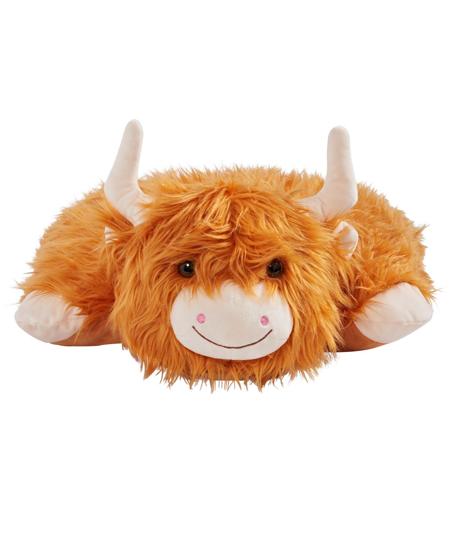 Детские мягкие игрушки Pillow Pets Signature Highland Cow Jumbo Plush Pillow Pet — фото 2