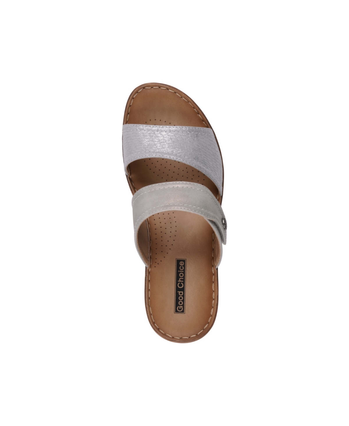 Gc Shoes Women's Meli Slip-on Wedge Sandals In Silver