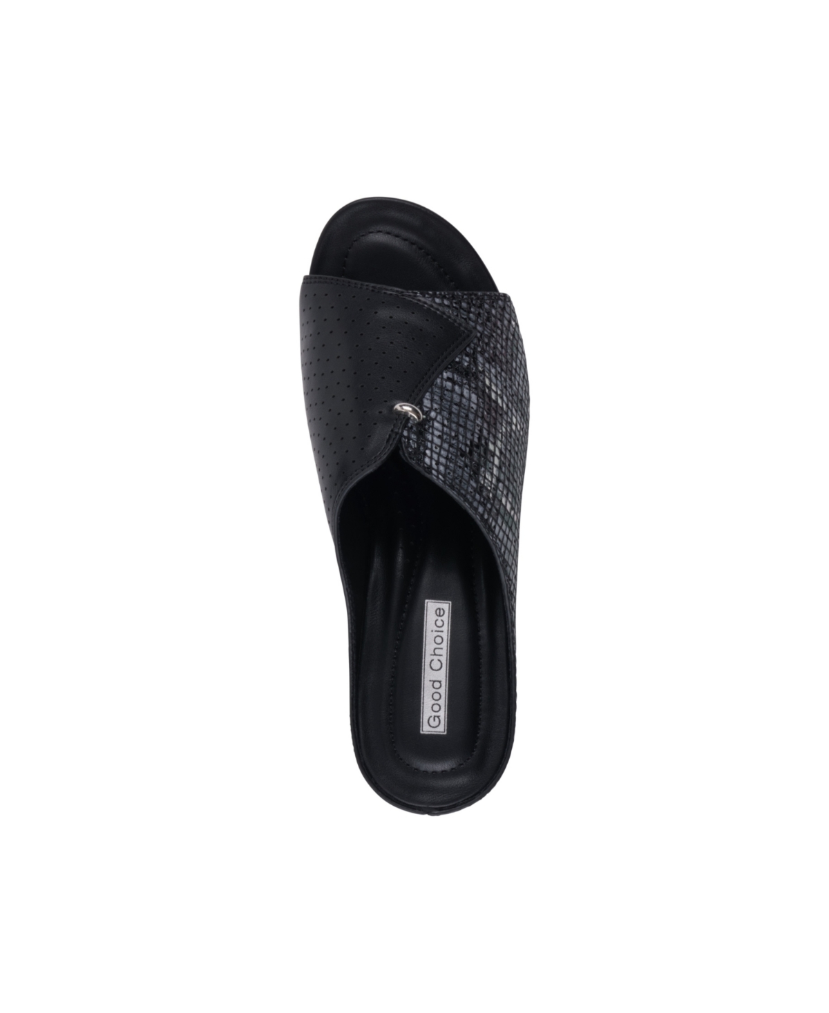 Gc Shoes Dacia Wedge Slide Sandal In Black