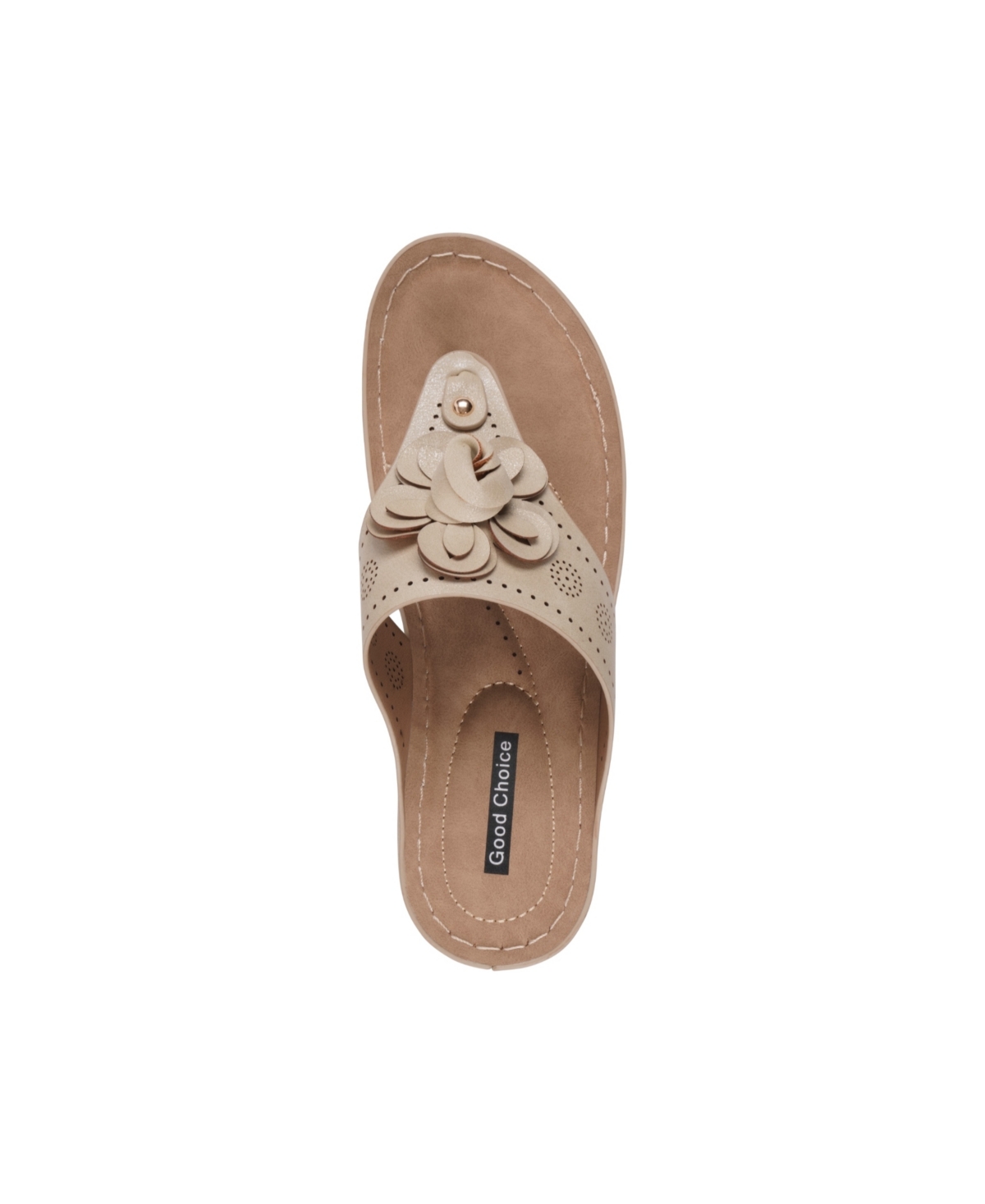Gc Shoes Women's Willa Floral Wedge Sandals In Gold