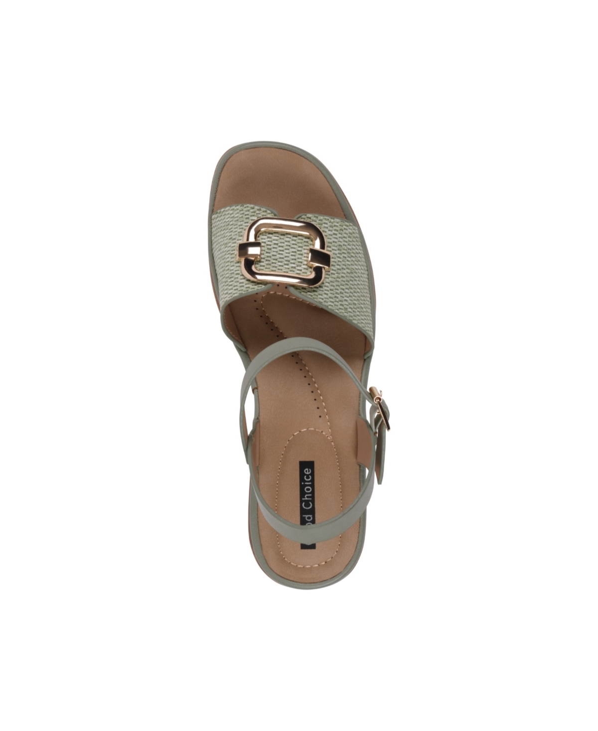 Gc Shoes Fia Buckle Wedge Sandal In Mint