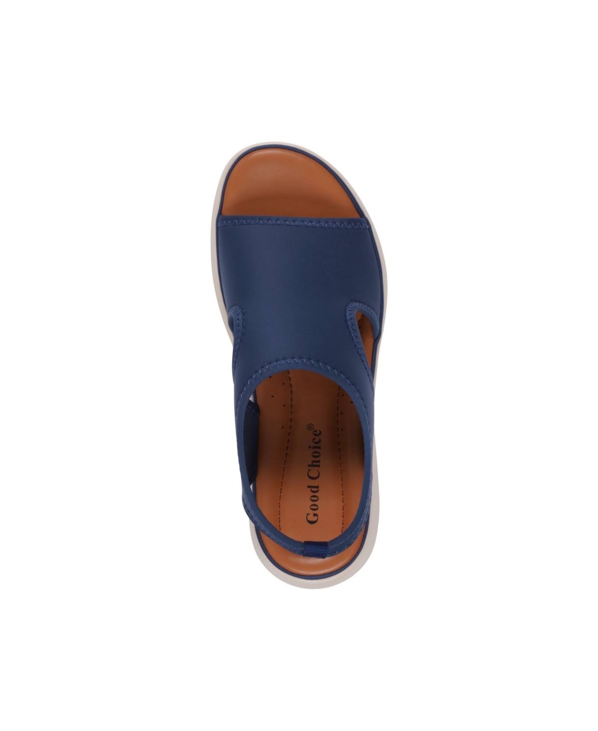Gc Shoes Women's Nixie Stretch Lycra Wedge Sandals In Navy