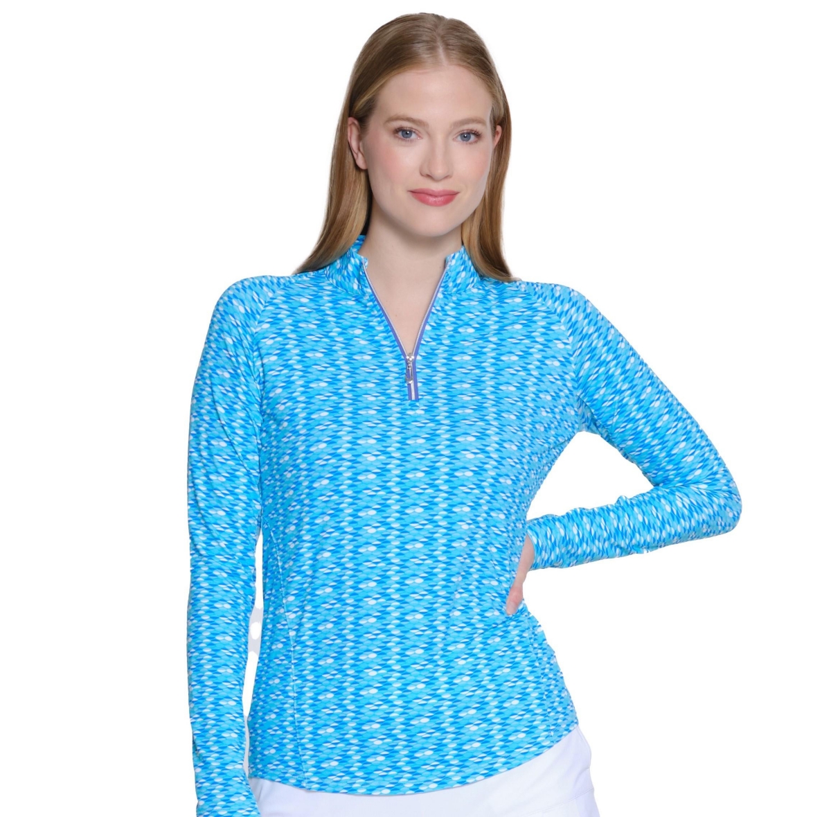 Women's Tempo Mock - Light blue