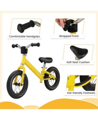 12 Inch Toddler Balance Bike with Height Adjustable Handlebar and Seat