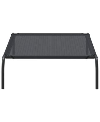 Dog Bed Black 30% Polyester, 70% PVC, Powder-Coated Steel Large