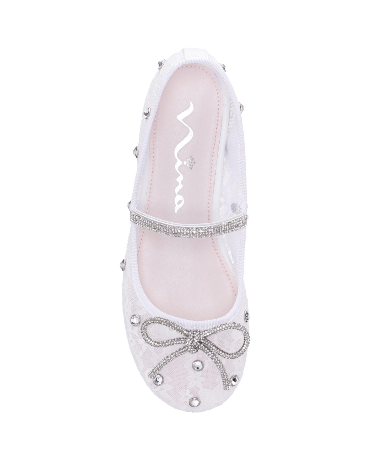 Nina Little Girls Leva Ballet Flats In White