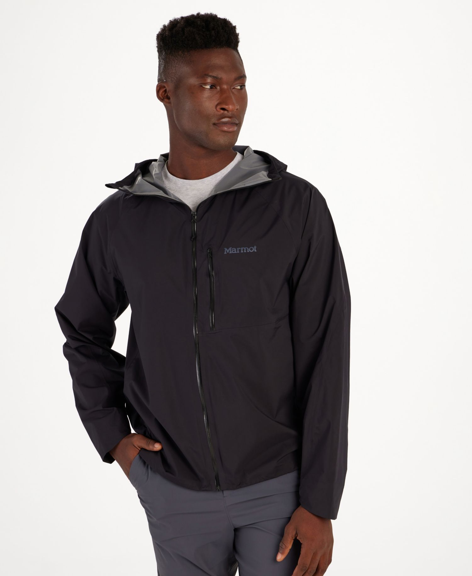 Men's Superalloy Hooded Packable Rain Jacket